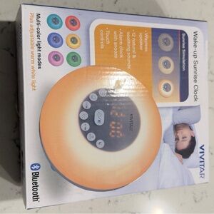 Vivitar Wake-Up Sunrise Alarm Clock - Orange/White